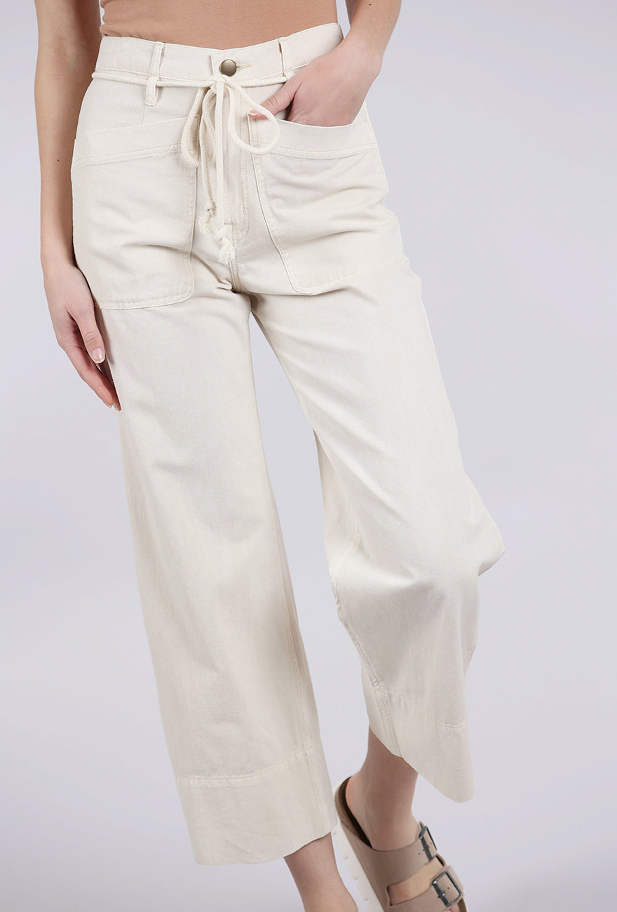 Cotton Canvas Pocket Pant, Oyster