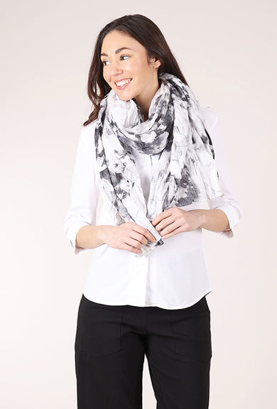 Dress Addict Pareo Scarf, Gray/White 