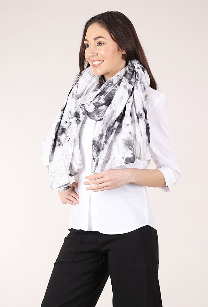 Dress Addict Pareo Scarf, Gray/White 