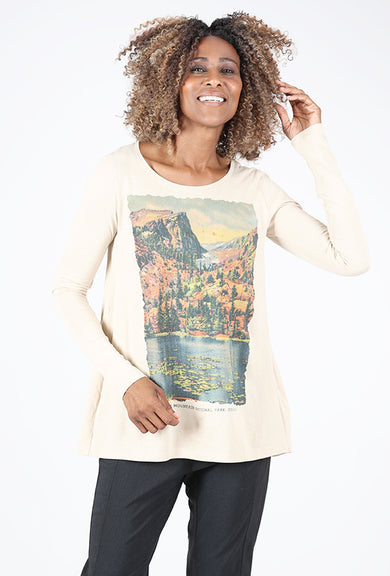 Rundholz Alps Tee, Mountain Print 