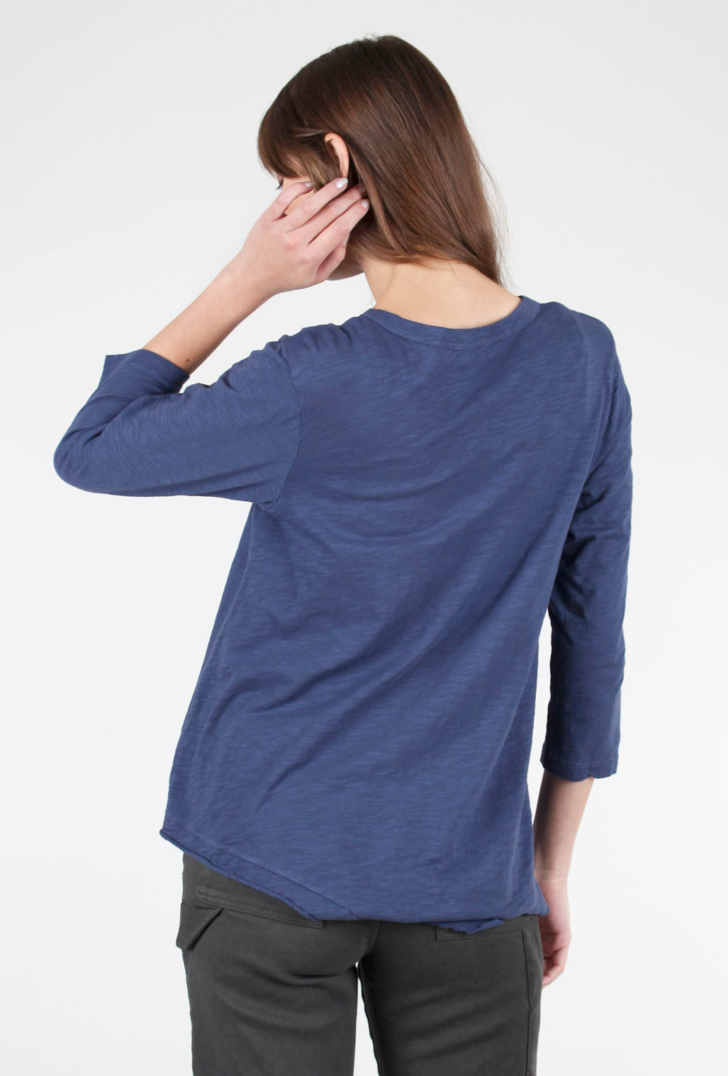 Wilt 3/4-Sleeve Slant Hem Tee, Midnight 