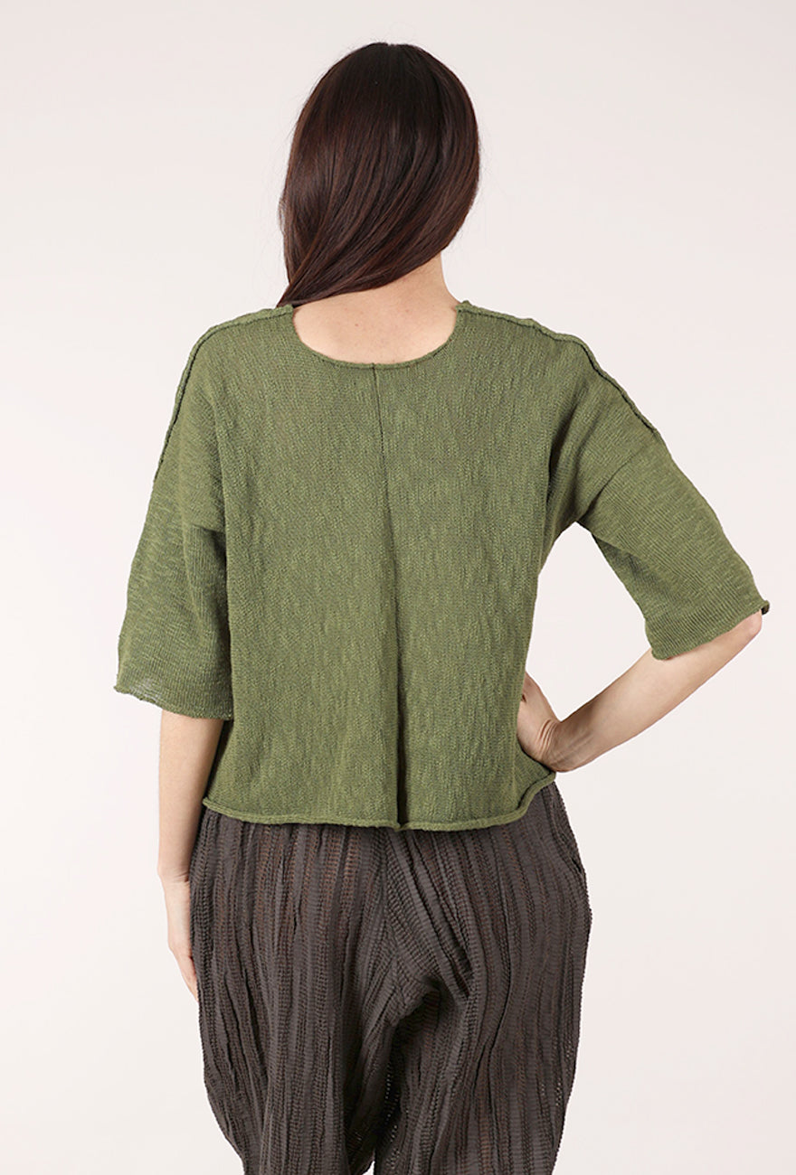 Paper Temples Reverse Pocket Sweater, Green 