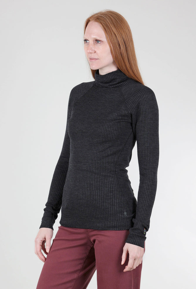 Smartwool Thermal Rib Turtleneck, Mid Gray 