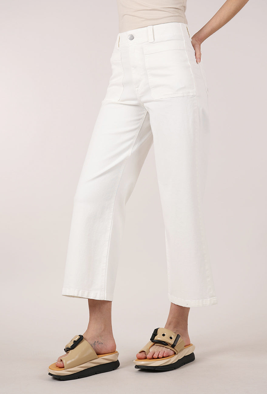 Pistola Zooey Patch Pocket Utility Pant, Le Blanc 