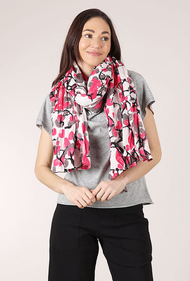 Dress Addict Pareo Scarf, Hot Pink/Gray 