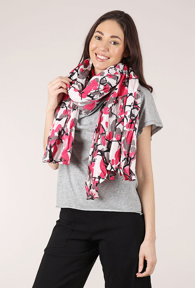 Dress Addict Pareo Scarf, Hot Pink/Gray 
