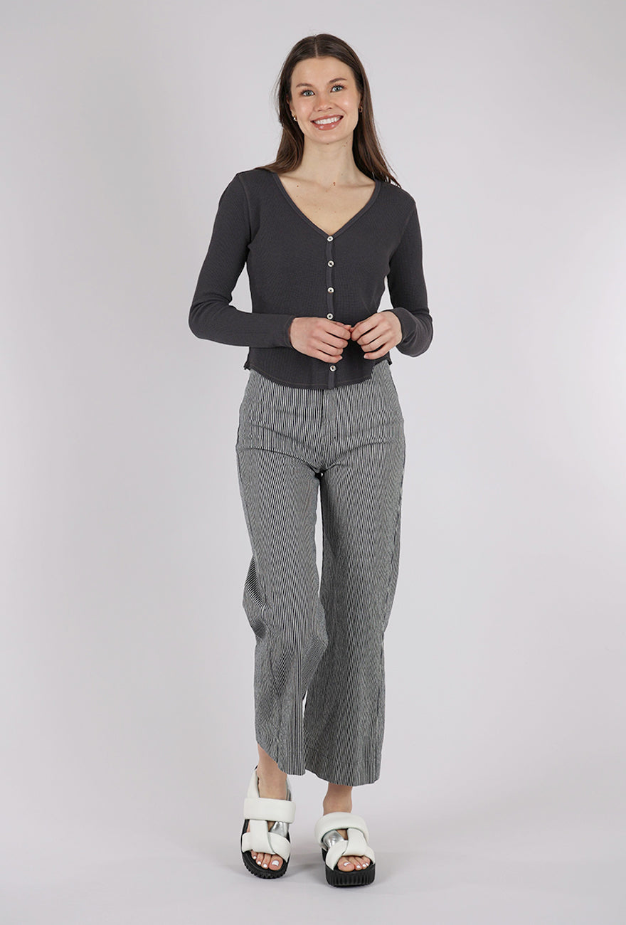 Mododoc Slim Thermal Cardie, Washed Ebony 