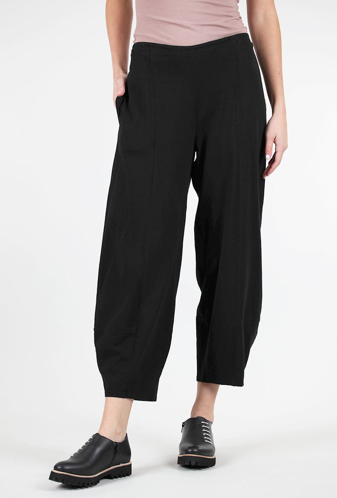 Fenini Jersey Lantern Crop Pant, Black 