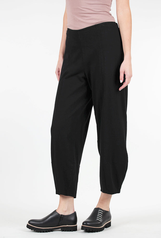 Fenini Jersey Lantern Crop Pant, Black 