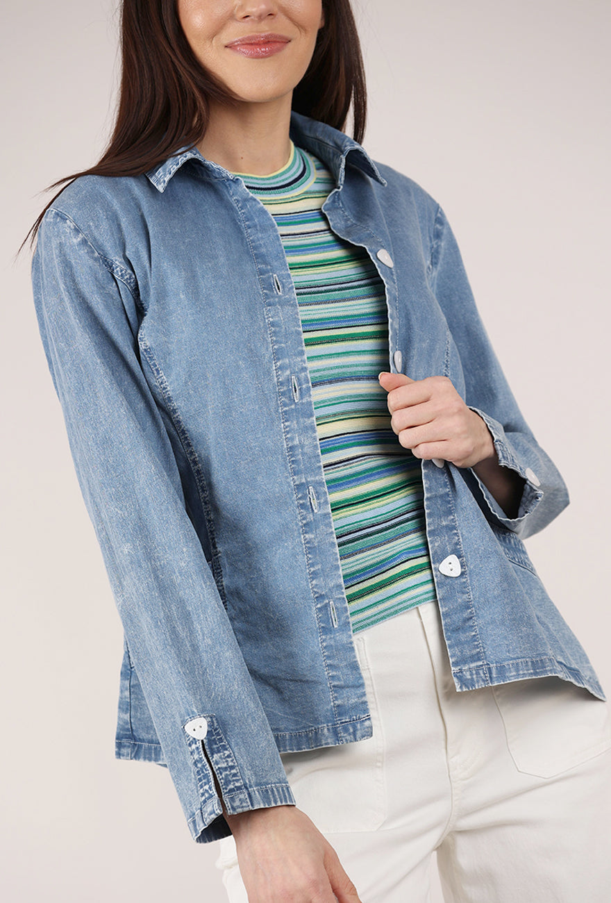 Habitat Perfect Travel Shirt Jacket, Light Denim 