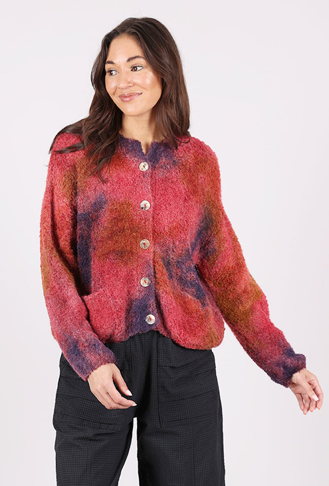 Hand-Painted Oriana Cardie, Autumn Leaves