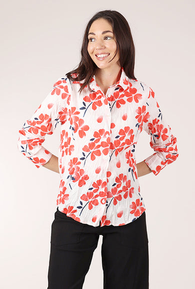Dress Addict Jor Shirt, Coral/White 
