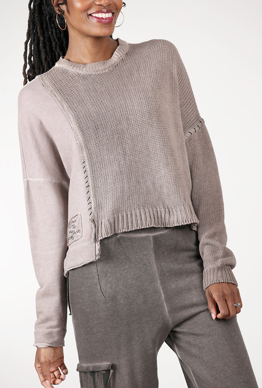Studio B3 Twin Combo Sweater Top, Dusty Rose 
