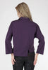 Eleven Stitch Half Placket Asym Top, Eggplant 