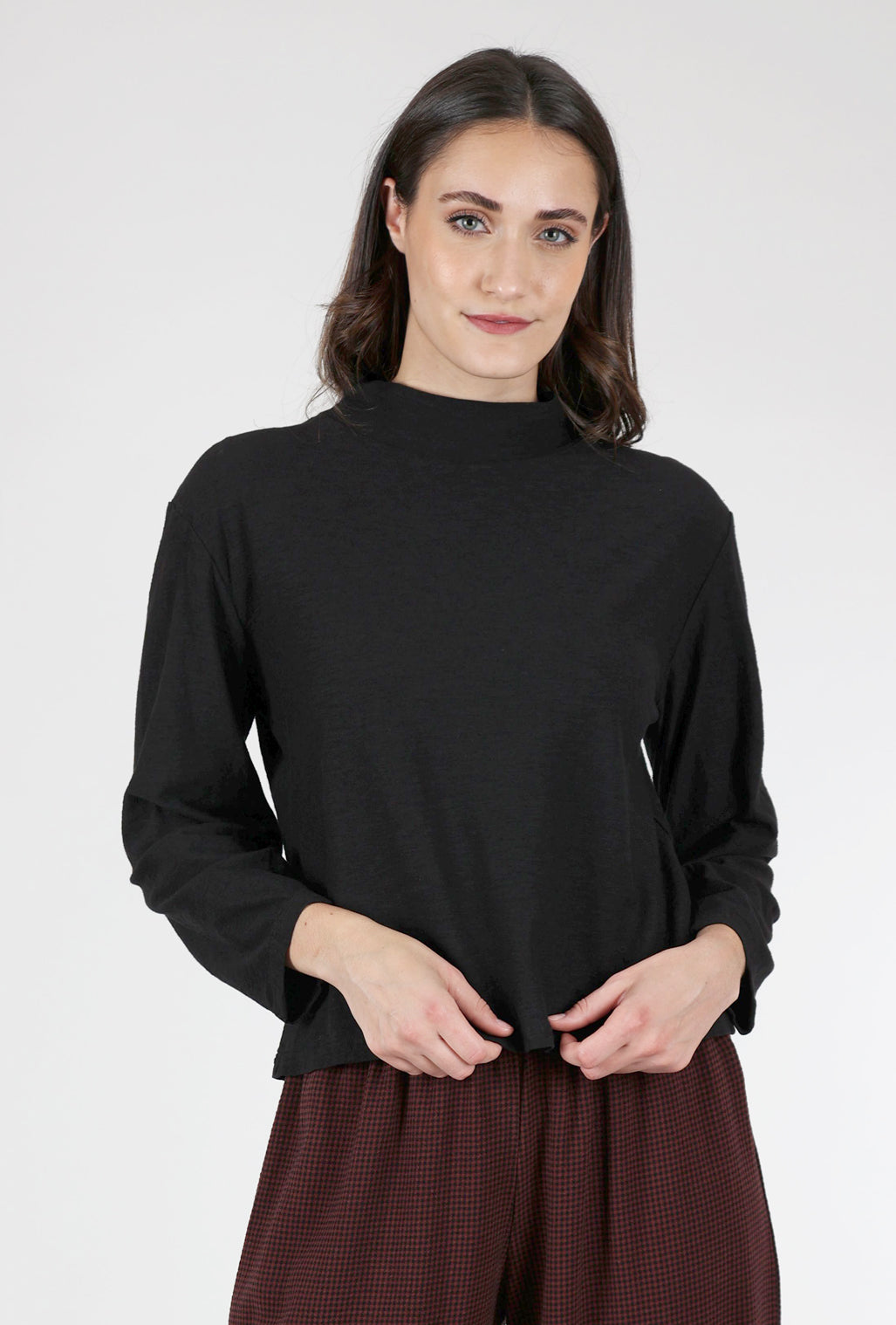 Cut Loose LCJ Mock-Neck Tee, Black 