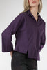 Eleven Stitch Half Placket Asym Top, Eggplant 