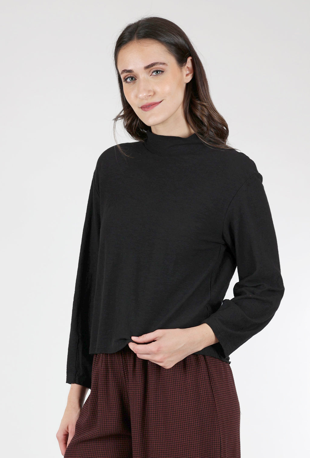 Cut Loose LCJ Mock-Neck Tee, Black 