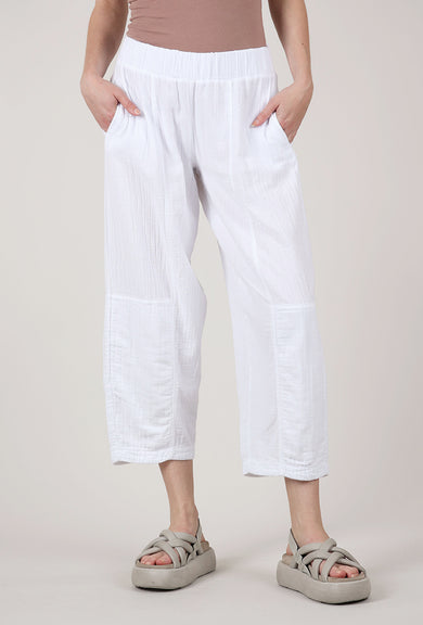 Mododoc Linen Lantern Pants, White Halo 