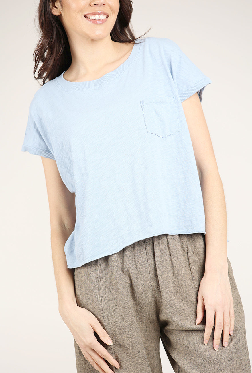 Mododoc Short Dolman Step-Hem Tee, Frost 