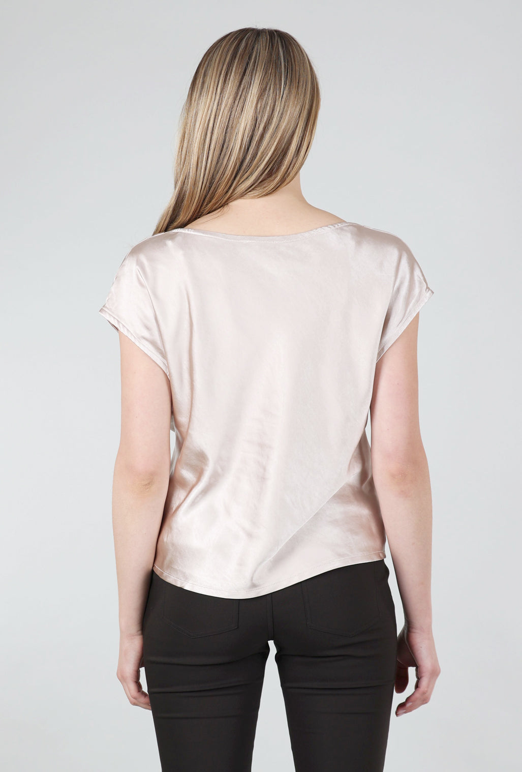 Mystree Sateen Cowl Top, Champagne 