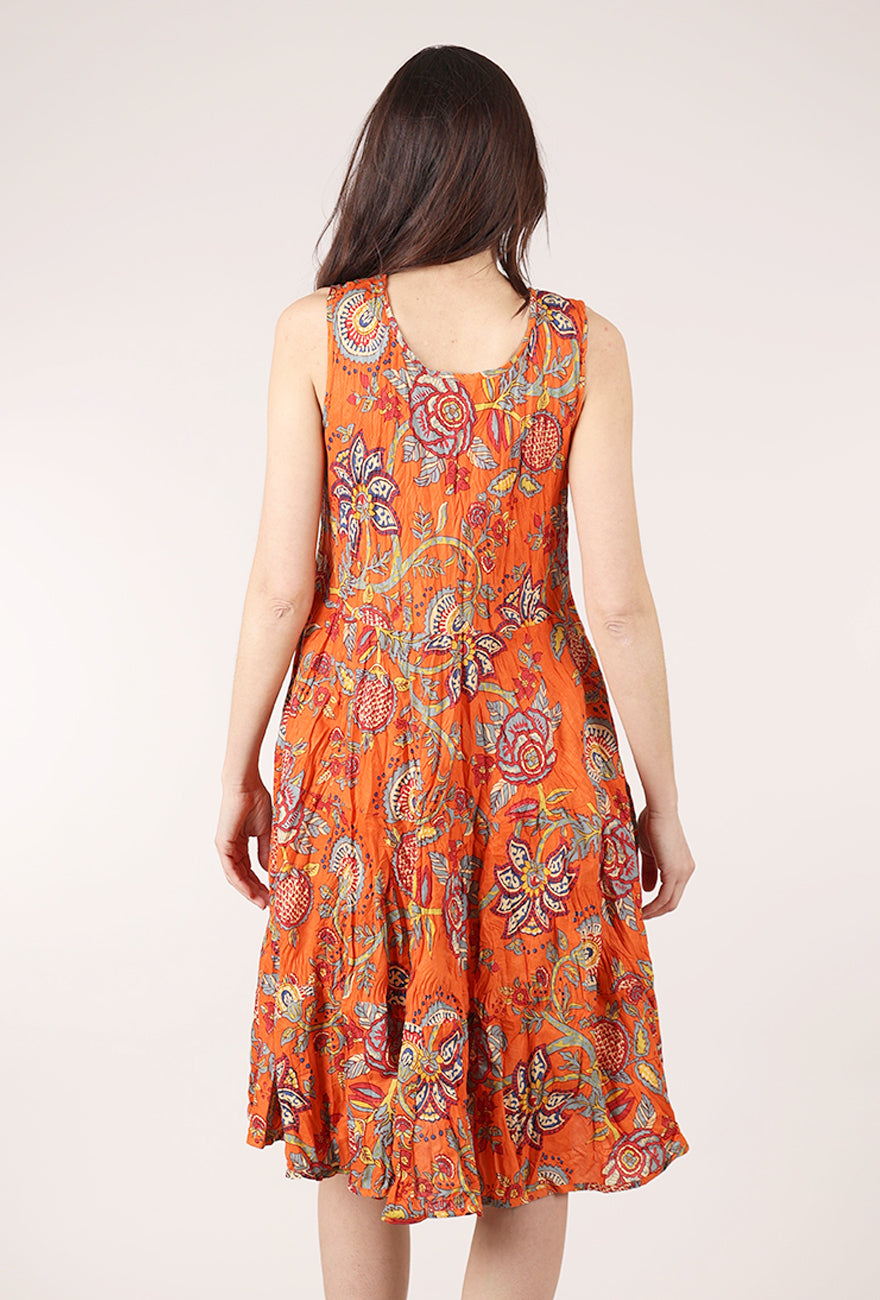 Dress Addict Joy Dress, Orange/Gray 