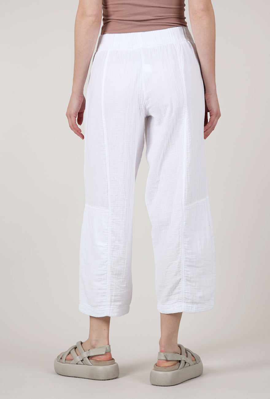 Mododoc Linen Lantern Pants, White Halo 