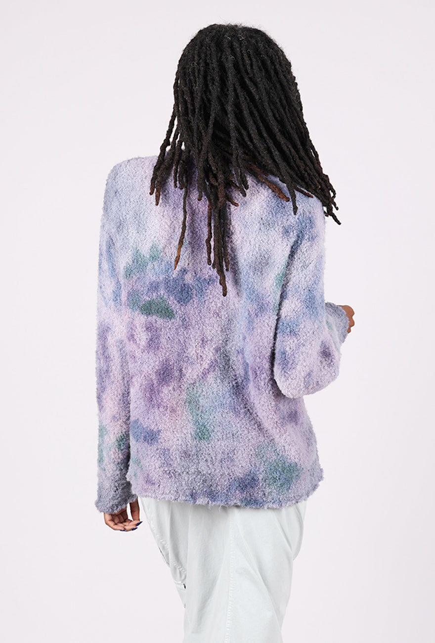 Iridium Hand-Painted Josiane Sweater, Misty Morning 