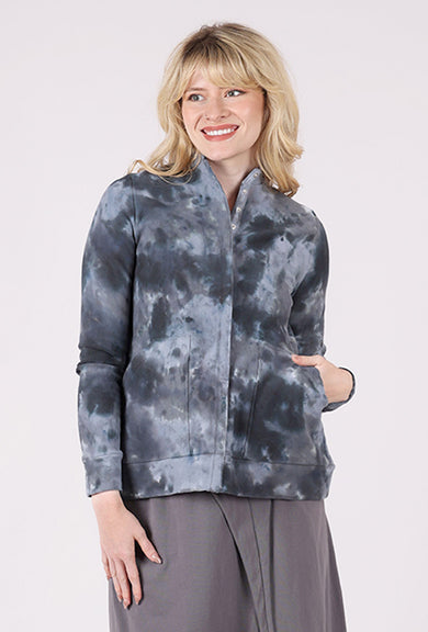 Heyne Bogut Mock-Neck Knit Jacket, Gray 