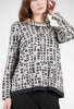 Fenini Funnel-Neck Drawstring Top, Cocoa 