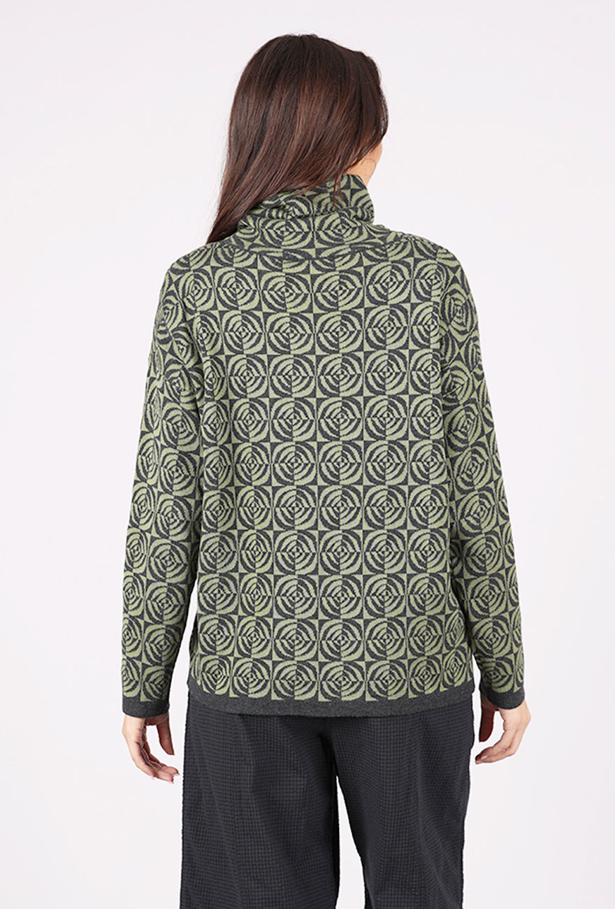 Sunday Woodcut Pullover, Lake Green 