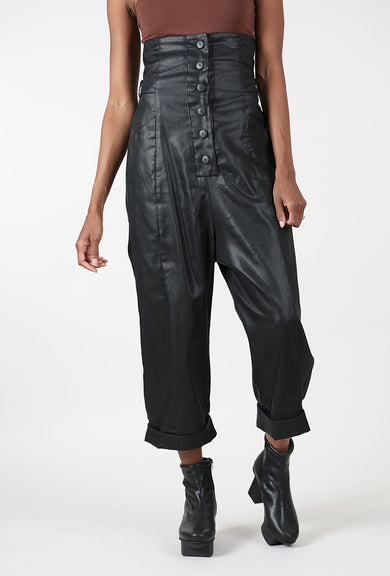 Studio B3 Hedge High Waist Pant, Black Coated 