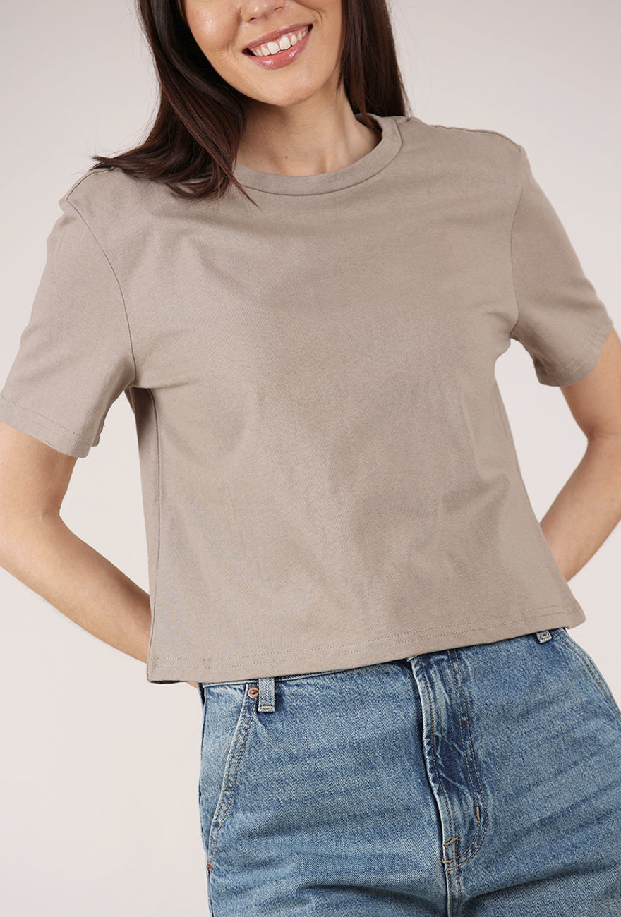 Favorite Daughter The Organic Favorite Tee, Soft Taupe 
