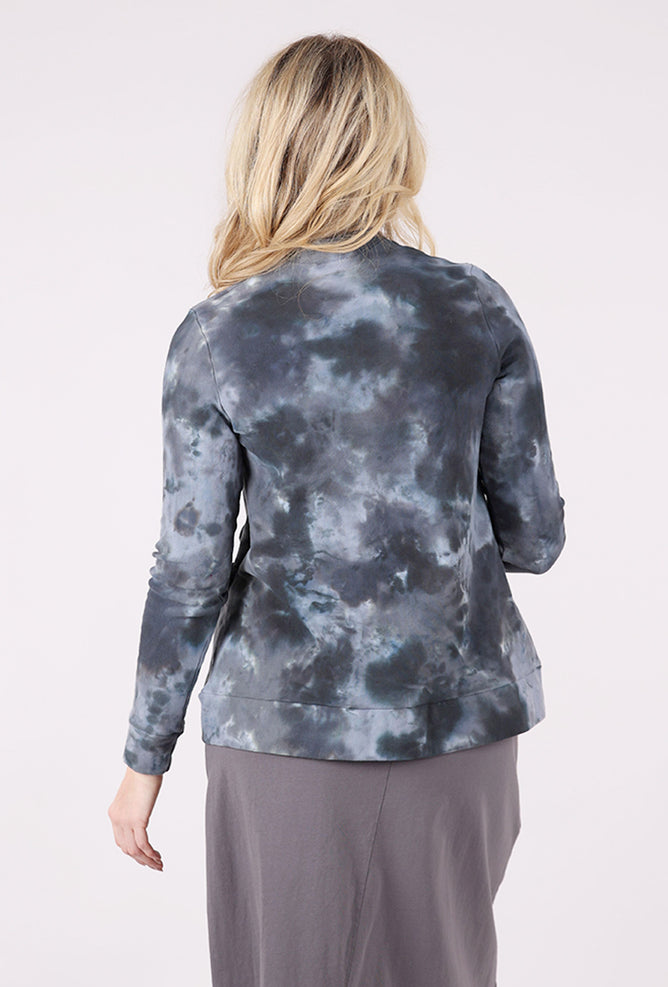 Heyne Bogut Mock-Neck Knit Jacket, Gray 