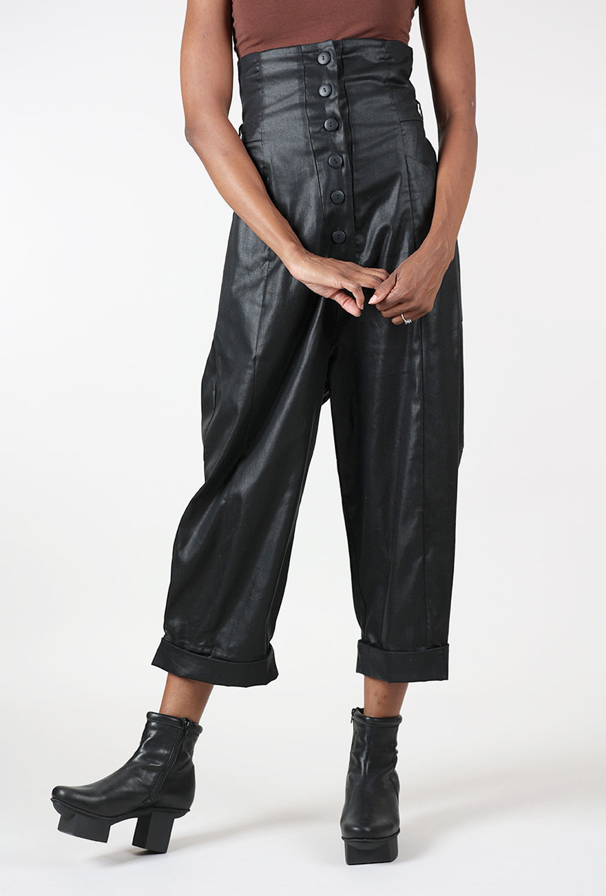 Studio B3 Hedge High Waist Pant, Black Coated 