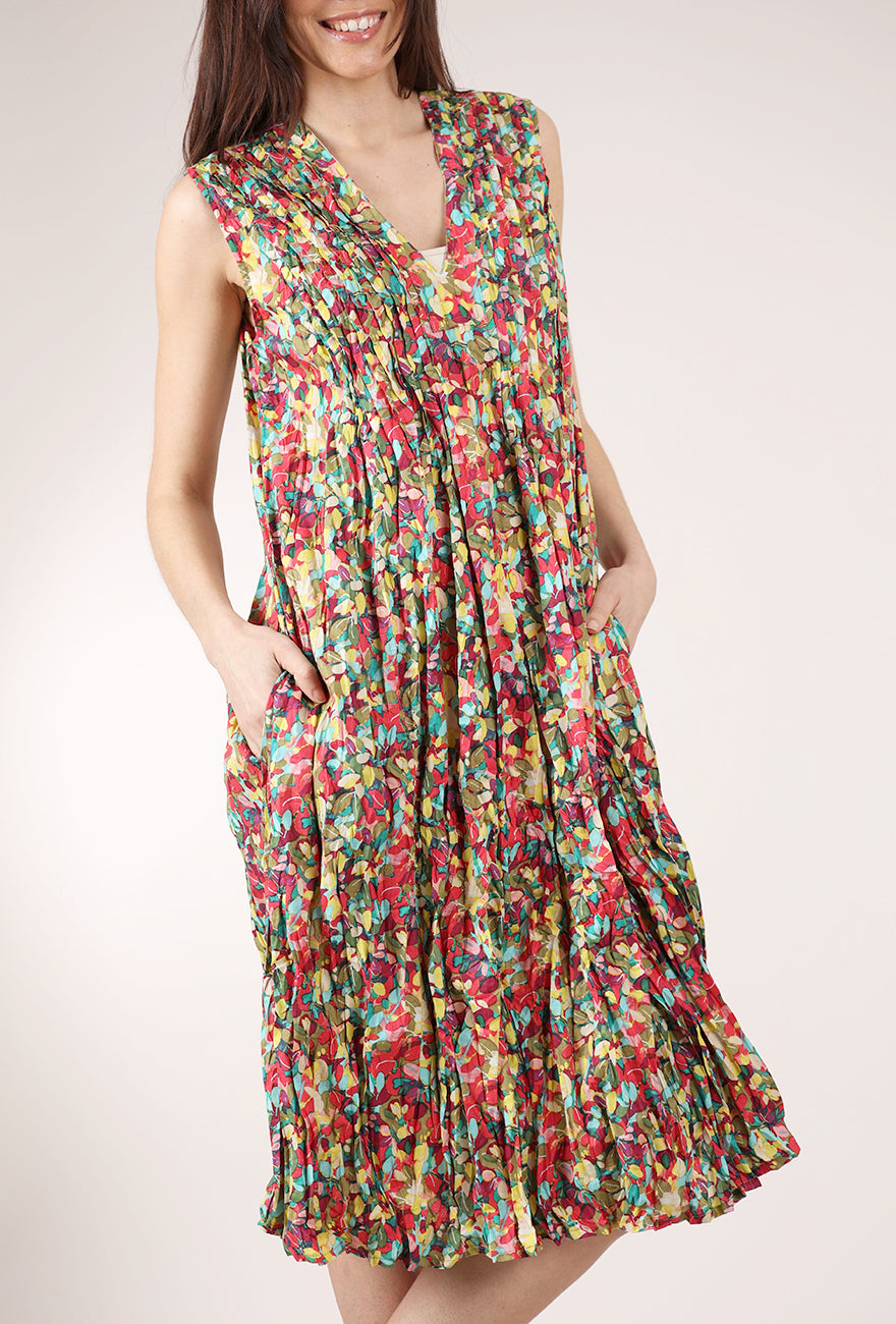Dress Addict Jerk Dress, Rose/Turq Floral 
