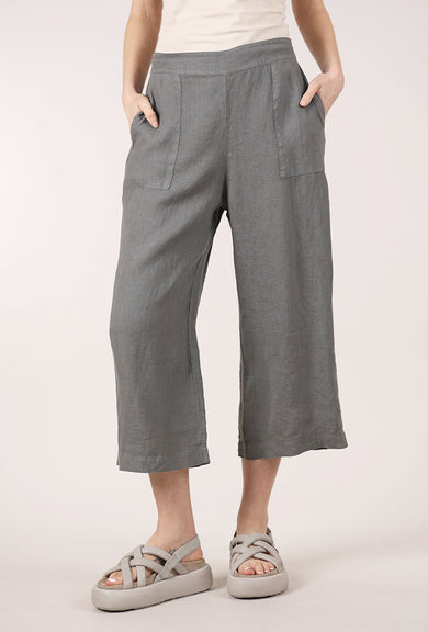 Blueberry Italia Linen Lindsey Trouser, Gray 