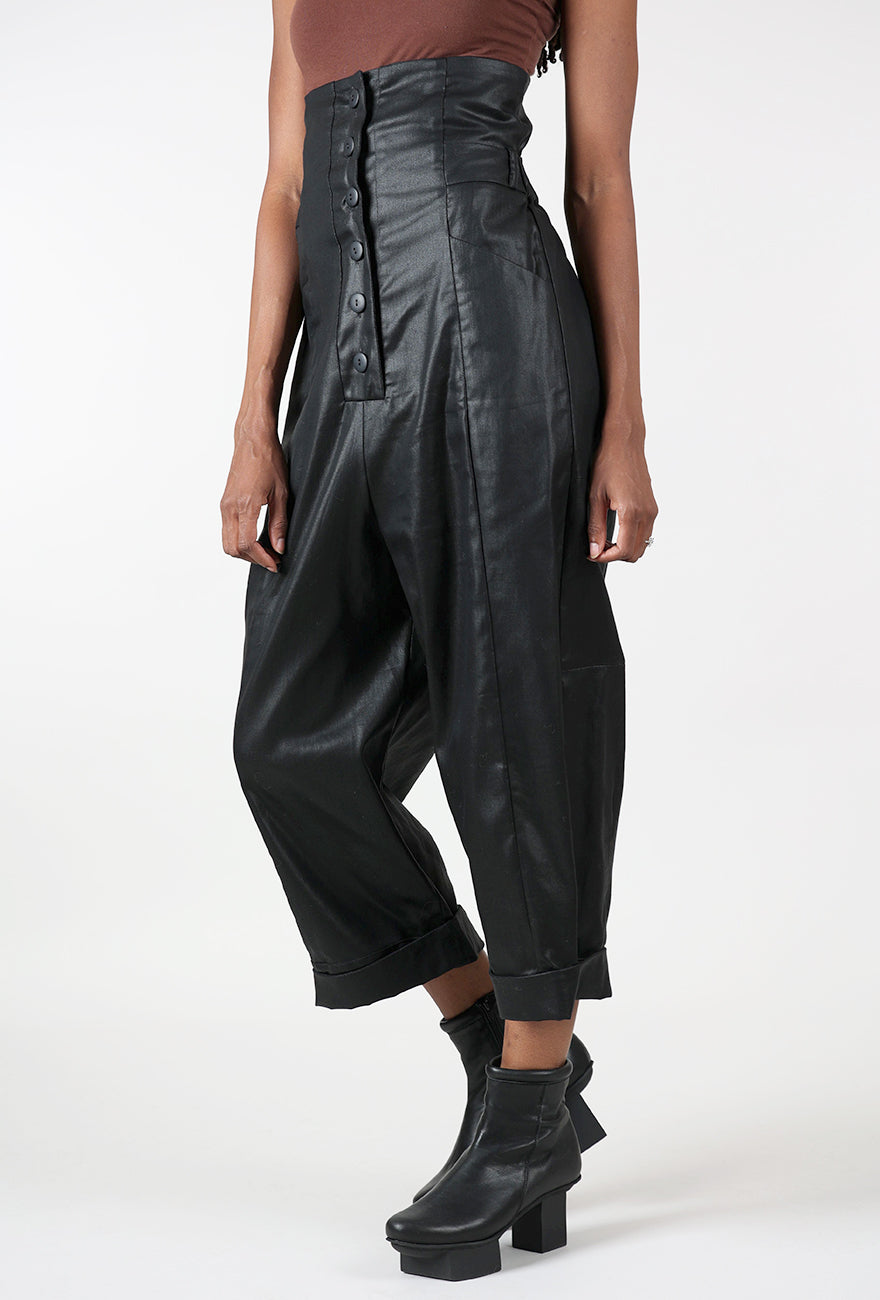 Studio B3 Hedge High Waist Pant, Black Coated 