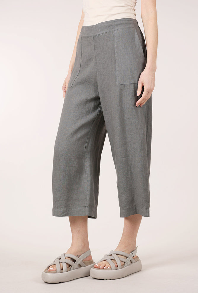 Blueberry Italia Linen Lindsey Trouser, Gray 