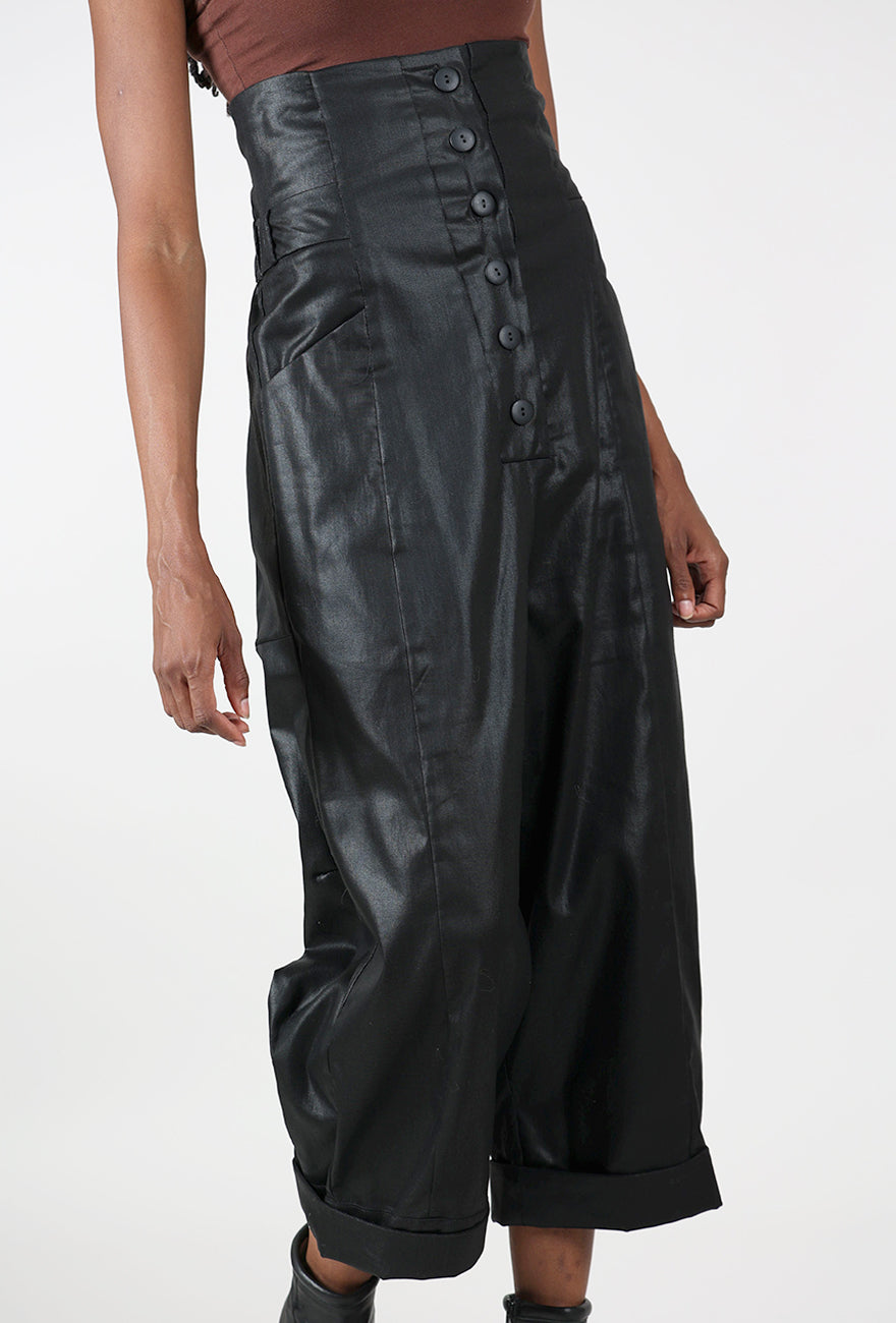 Studio B3 Hedge High Waist Pant, Black Coated 