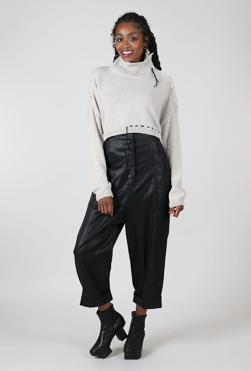 Studio B3 Hedge High Waist Pant, Black Coated 