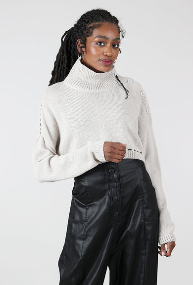 Studio B3 Sinsan Cropped Sweater, Oatmilk 