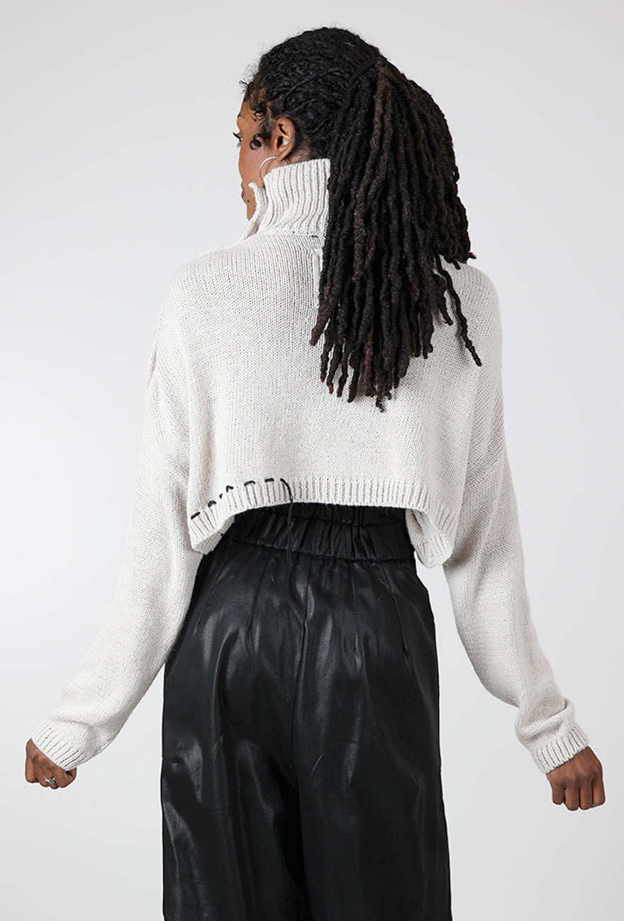 Studio B3 Sinsan Cropped Sweater, Oatmilk 
