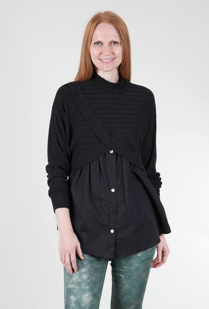 M Made in Italy Two-in-One Tunic, Black 