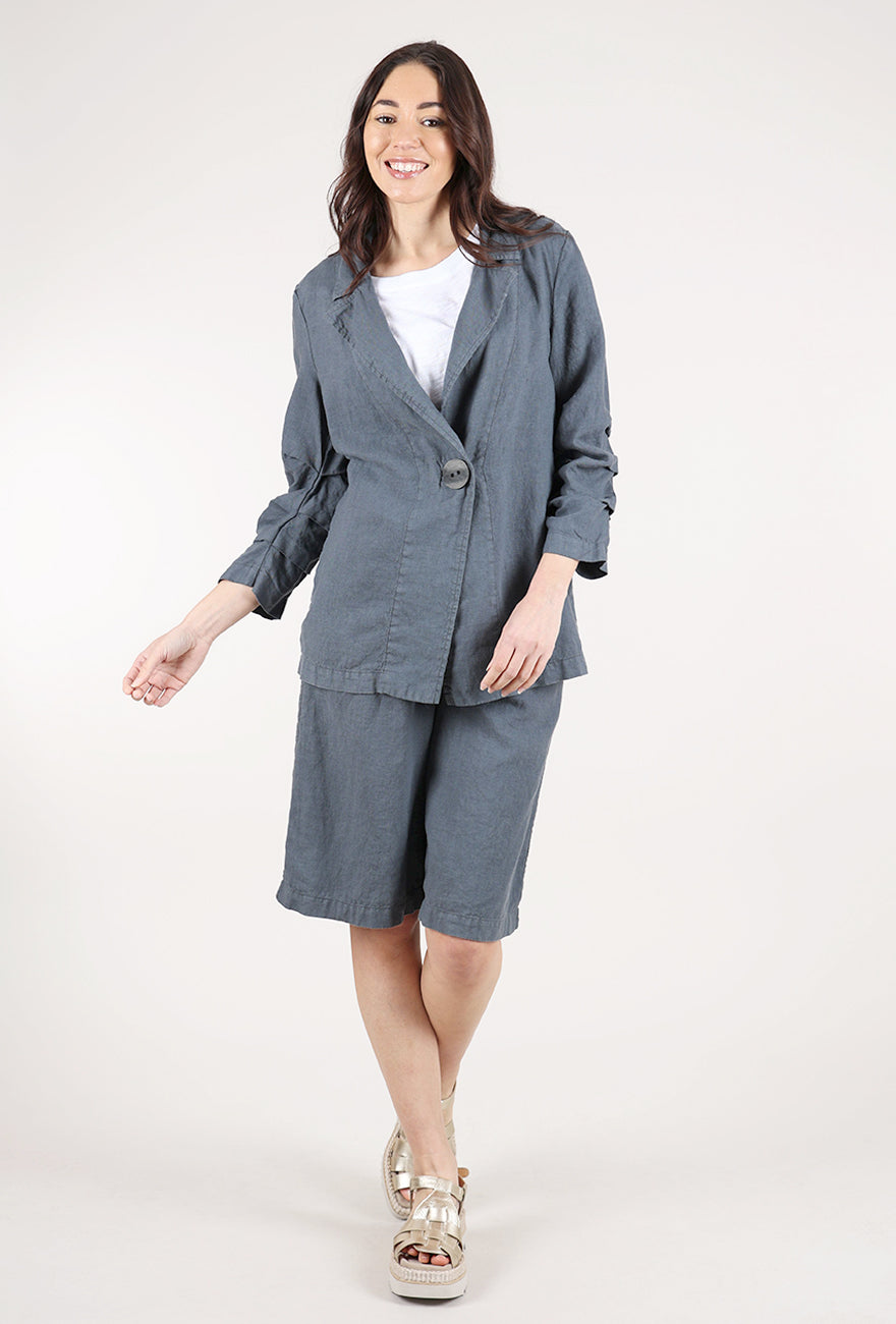 Grizas Linen Lady Blazer, Coal 
