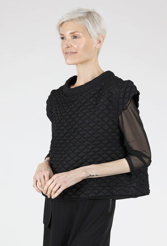 Gershon Bram Quilted Tulip Top, Black 
