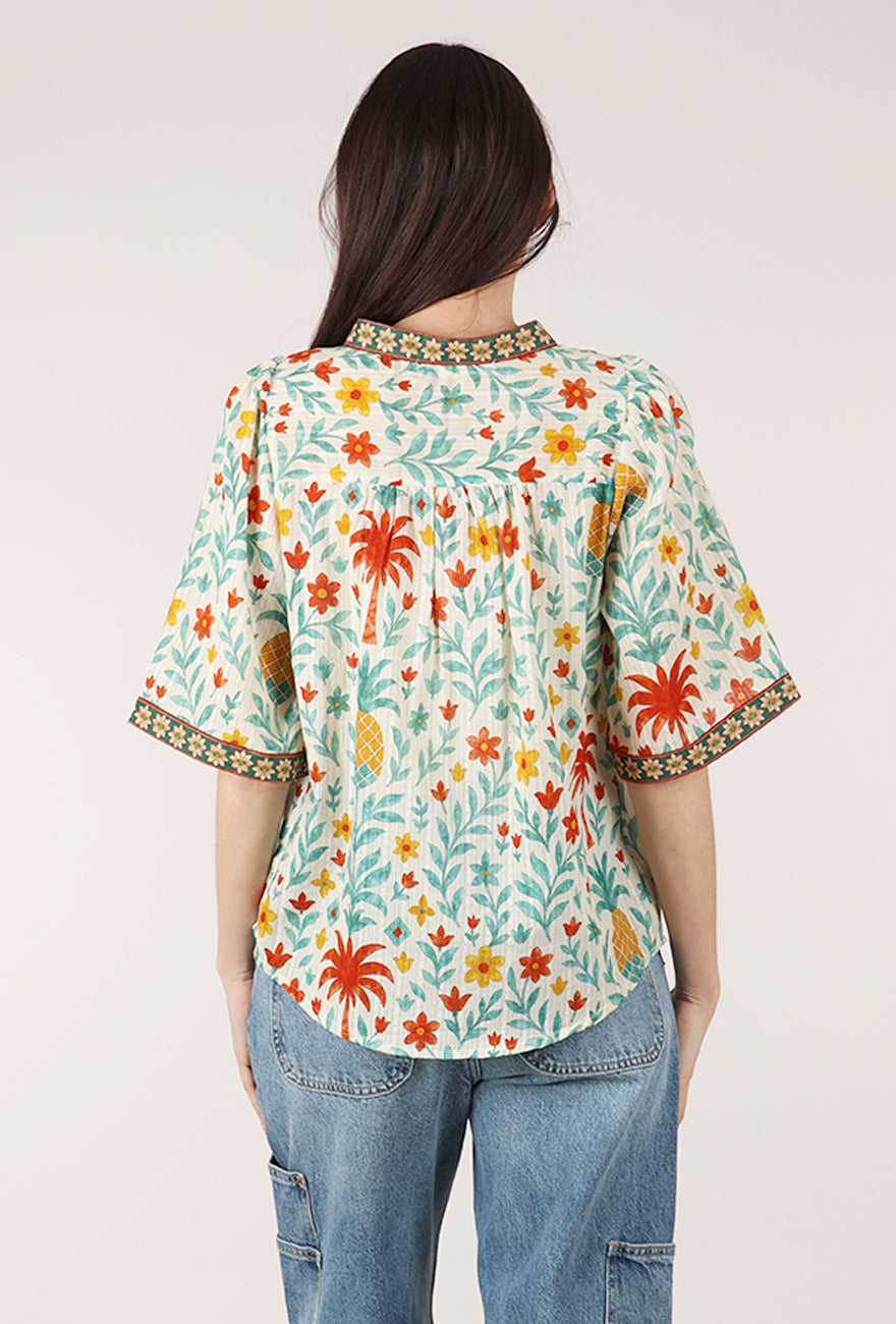 Dolma Pineapple Top, Orange Multi 