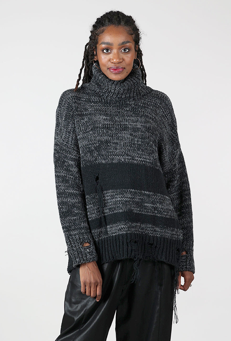 Studio B3 Grano Sweater, Black/Gray 