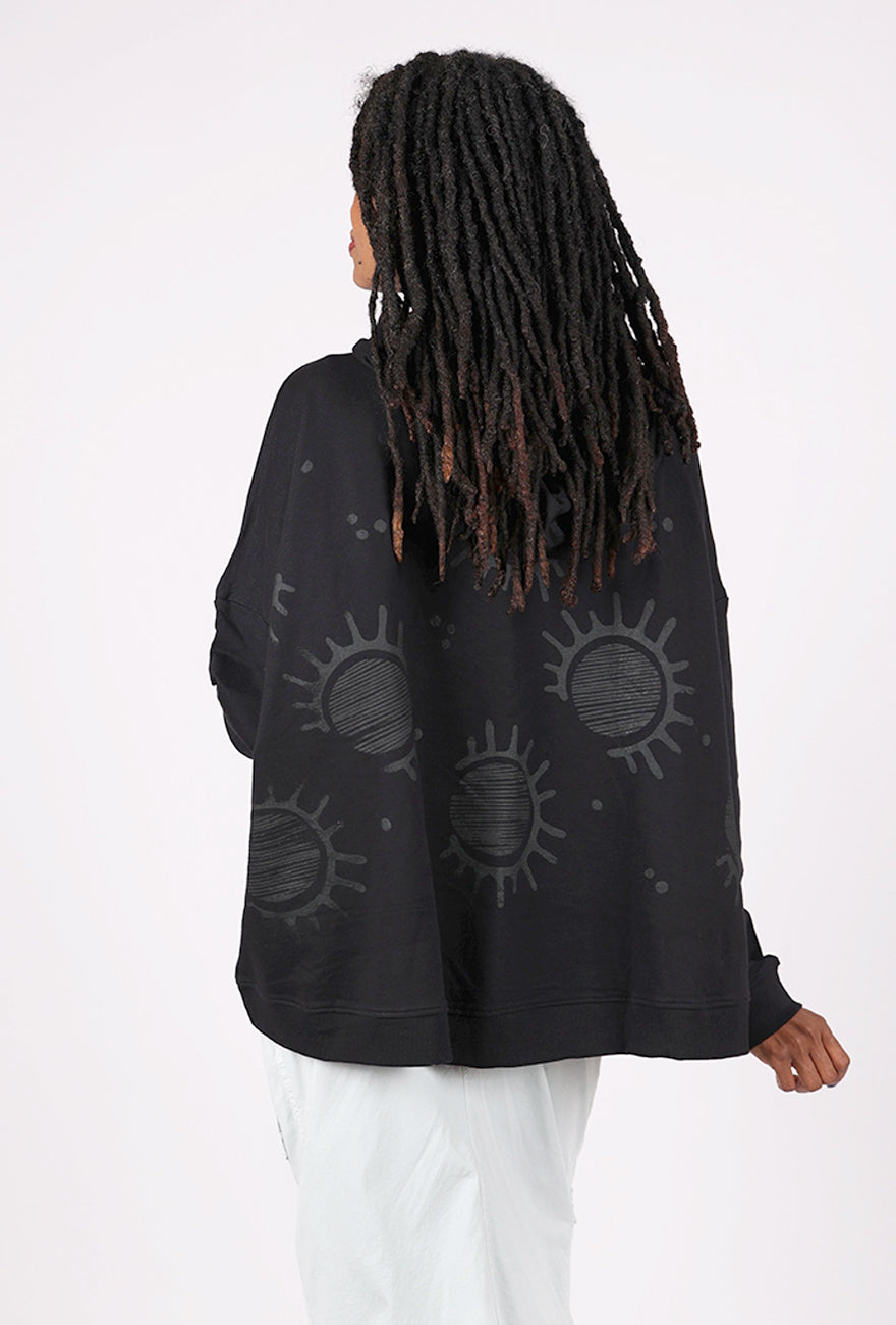 Paper Temples Swing Hoodie, Black Solar 