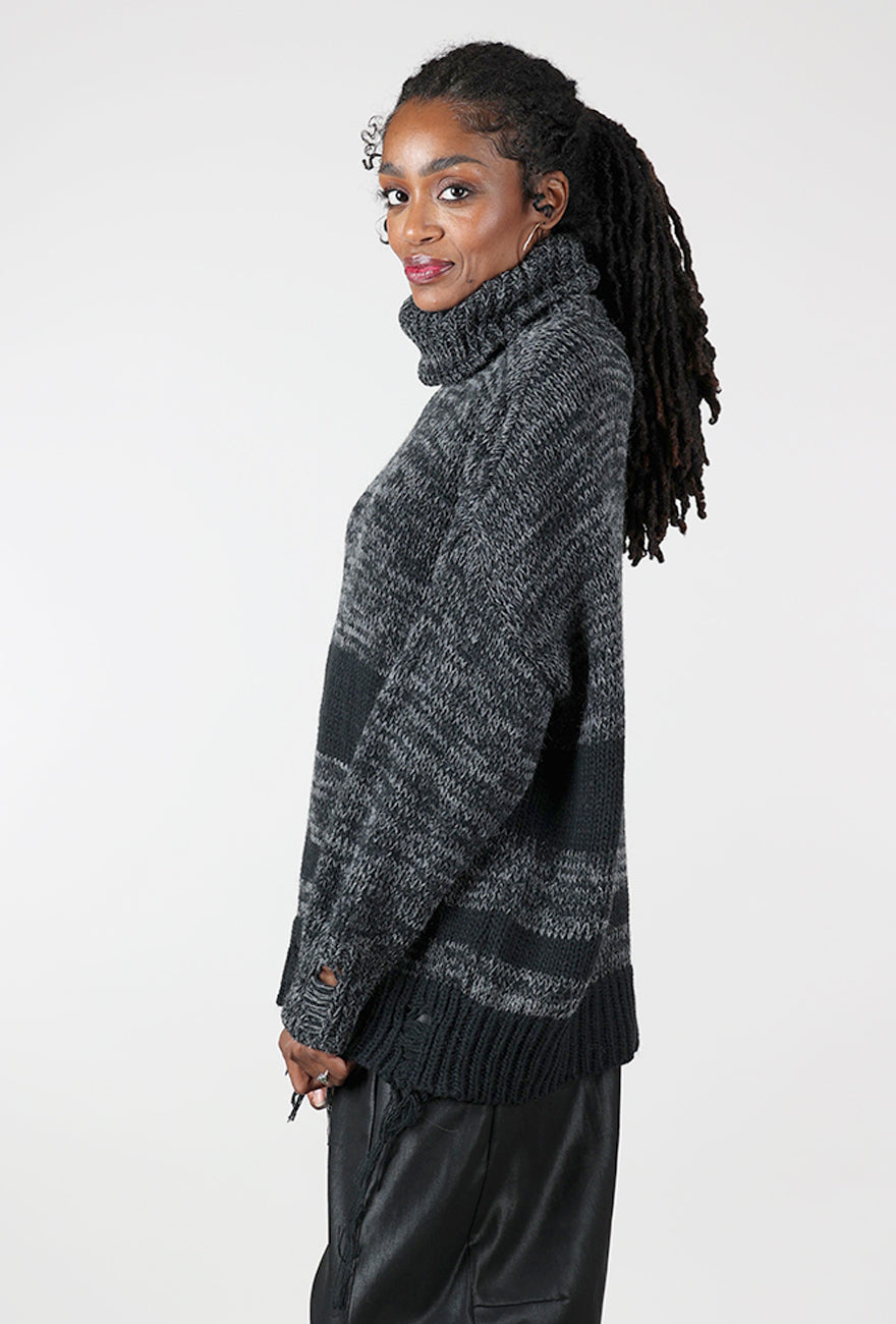 Studio B3 Grano Sweater, Black/Gray 