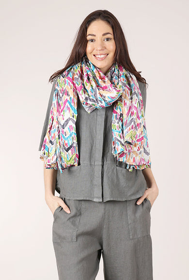 Dress Addict Pareo Scarf, Pink/Teal 